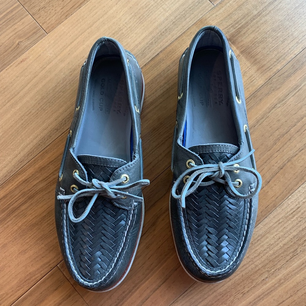 Men’s Sperry Gold Cup Gray Leather Boat Shoes